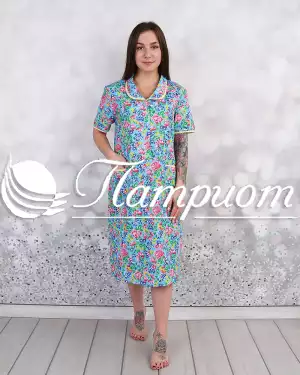 Платье женское бязь на 3 пуговицах